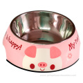 amazon cartoon style stainless steel pet bowl